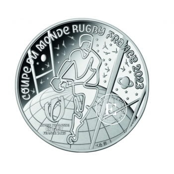 100 Eur (40.50 g) srebrna moneta na karcie Rugby World Cup 2023, Francja 2023