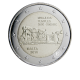 2 Euro coin on coincard  Mnajdra Temple, Malta 2018