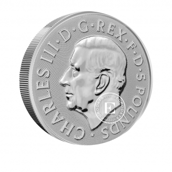 2 oz (62.20 g) sidabrinė moneta Tudor Beasts - Seymour Unicorn, Didžioji Britanija 2024