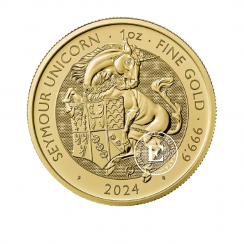1 oz (31.10 g)  pièce d'or The Royal Tudor Beasts - Seymour Unicorn, Grande-Bretagne, 2024