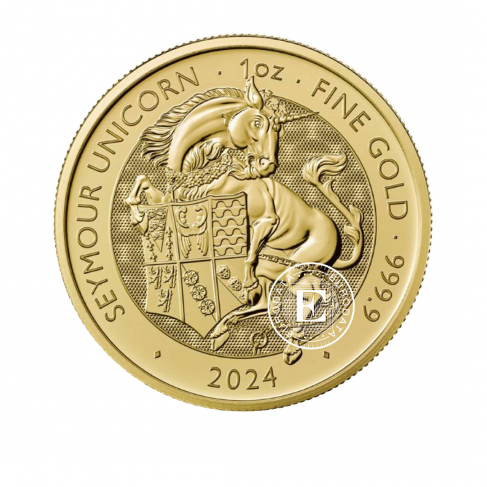 1 oz (31.10 g) gold coin The Royal Tudor Beasts - Seymour Unicorn, Great Britain 2024