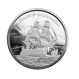1 oz (31.10 g) pièce d'argent St. Vincent & The Grenadines - Warship, Caraïbes de l'Est 2022