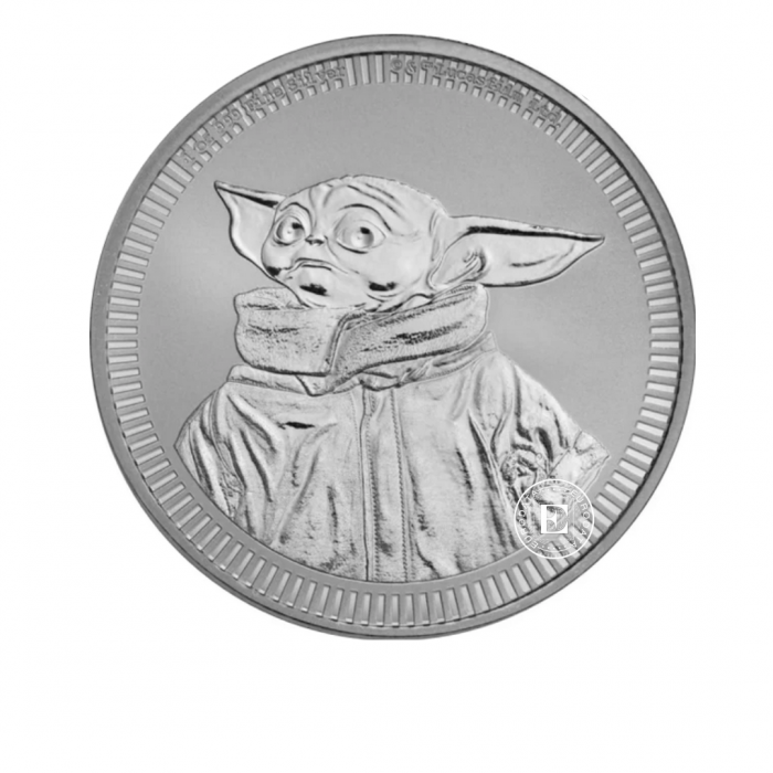 1 oz (31.10 g) sidabrinė moneta Star Wars - Grogu - Baby Yoda, Niujė 2023