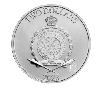 1 oz (31.10 g) sidabrinė moneta Star Wars - Grogu - Baby Yoda, Niujė 2023