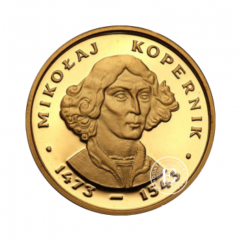 2000 zloty (7.20 g) gold coin Copernicus, Poland 1979