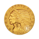 5 dolerių (7.52 g) auksinė moneta Indėnas, JAV 1908-1929