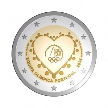 2 Eur moneta Portuguese Team participating in the Olympic Games, Portugalia 2024
