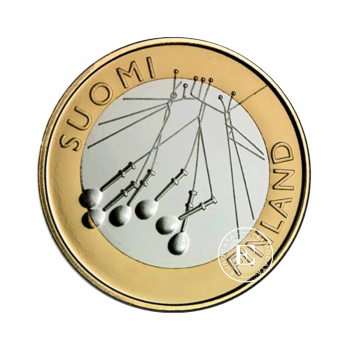 5 Eur PROOF moneta Istorinės provincijos Satakunta, Suomija 2010