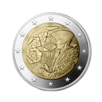 2 Eur proginė moneta kortelėje Erasmus, Prancūzija 2022