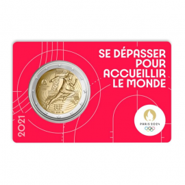 2 Eur commemorative coin Olympic Games Paris 2024 2/5, France 2021