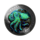3 Eur farbige münze Blue-ringed Octopus, Austria 2022
