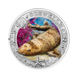 3 eurų spalvota moneta Swell Shark, Austrija 2023