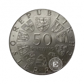 50 schilling silbermünze I Form, Österreich zufälliges Jahr