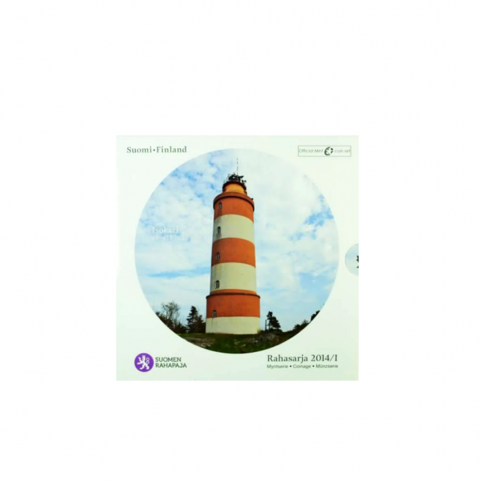 3.88 Eur coin set Lighthouse Isokari, Finland 2014