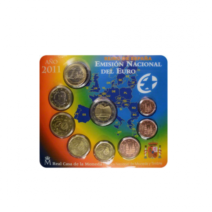 5.88 Eur apyvartinių monetų rinkinys, Ispanija 2011