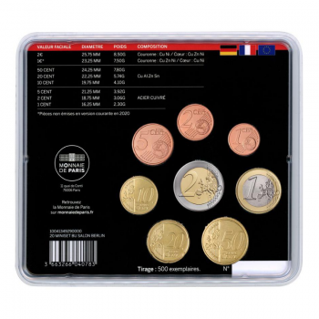 3.88 Eur monetų rinkinys Monetų paroda Berlyne, Prancūzija 2020