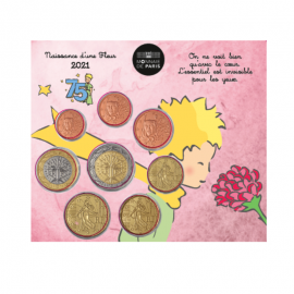 3.88 Eur monetų rinkinys Mažasis Princas - mergaitės gimimas, Prancūzija 2021