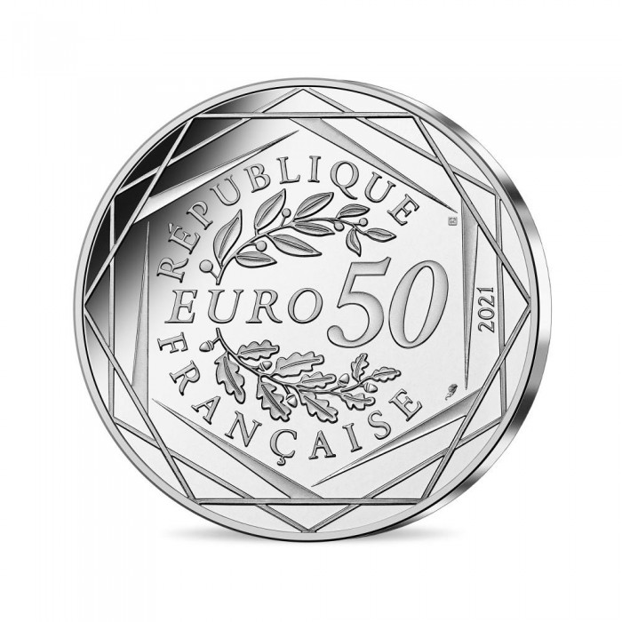 50 eurų sidabrinė moneta, HARRY POTTER kolekcija 3/4 Prancūzija 2021 || Expecto Patronum