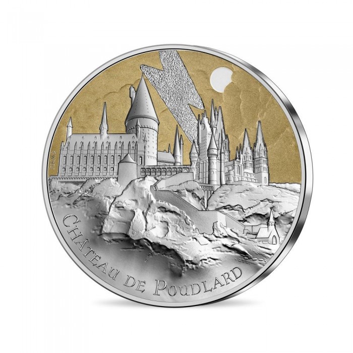 50 Eur silver coin Hogwarts 1/4, France 2021 || Harry Potter