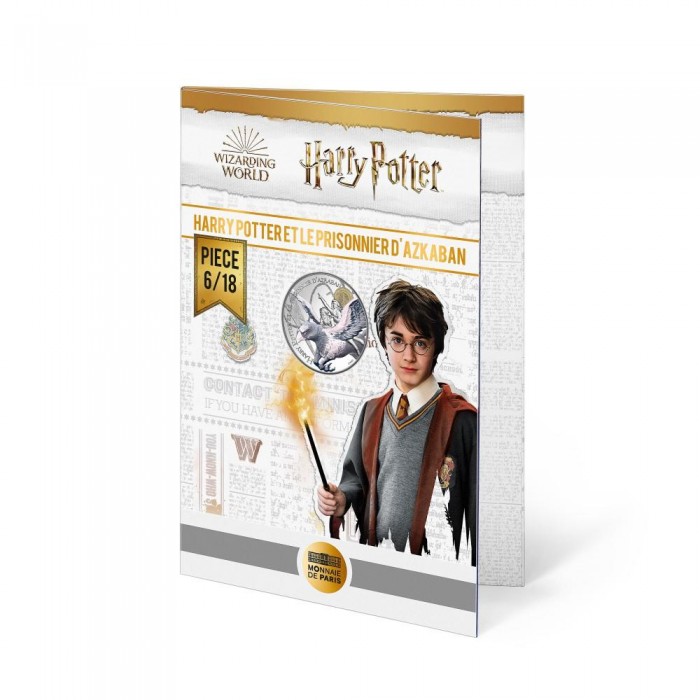 10 eurų sidabrinė* moneta iš HARRY POTTER kolekcijos 6/18, Prancūzija 2021 || Harry Potter and the prisoner of Azkaban