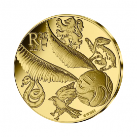 5 eurų (0.5 g) auksinė PROOF moneta HARRY POTTER Golden Snitch, Prancūzija 2022