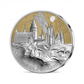 50 eurų sidabrinė moneta, HARRY POTTER kolekcija 1/4 Prancūzija 2021 || Hogwarts