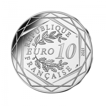 10 eurų sidabrinė* moneta iš HARRY POTTER kolekcijos 2/18, Prancūzija 2021 || Išminties akmuo