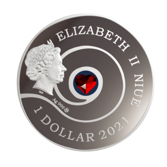 1 dollar silver coin Love, Niue 2021