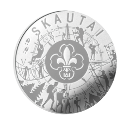 5 eur silver coin Scouts, Lithuania 2019