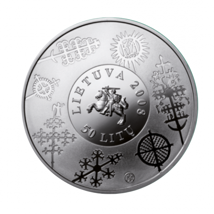 50 litas silver coin European cultural heritage, Lithuania 2008