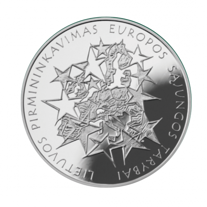 50 litas silver coin Lithuanian Presidency of the Council of the European Union, Lithuania 2013