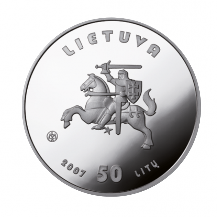 50 litų sidabrinė moneta XXIX olimpinės žaidynės Pekine, Lietuva 2007