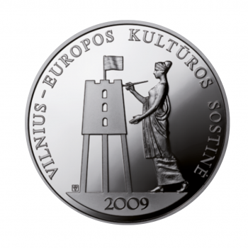 50 litų sidabrinė moneta Vilnius Europos kūlturos sostinė, Lietuva 2009