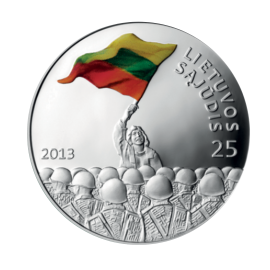 50 litų sidabrinė moneta Lietuvos Sąjūdis, Lietuva 2013