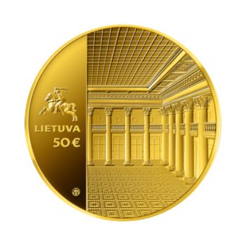 50 eurų auksinė moneta Lietuvos Banko 100 m. sukaktis, Lietuva 2022