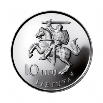 10 litas coin Pope John Paul II's visit to Lithuania, Lithuania 1993