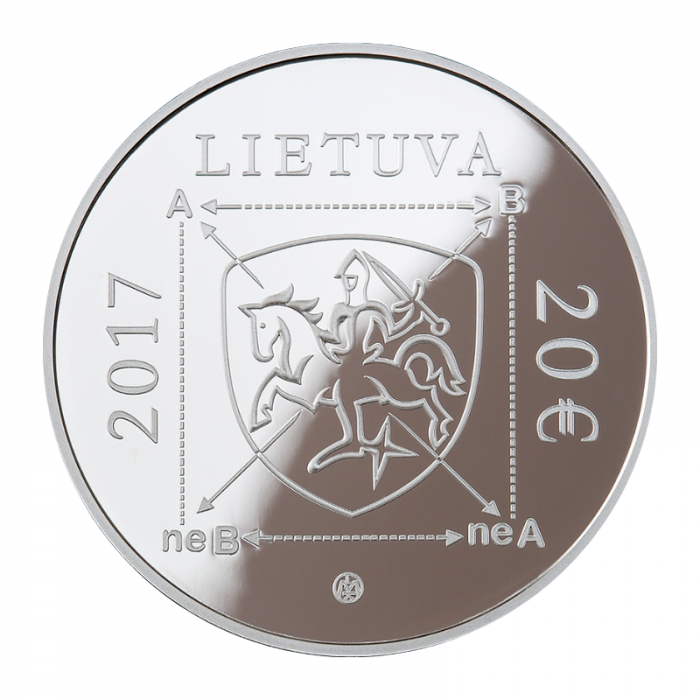 20 eurų sidabrinė moneta Algirdo Juliaus Greimo 100-osios gimimo metinės, Lietuva 2017