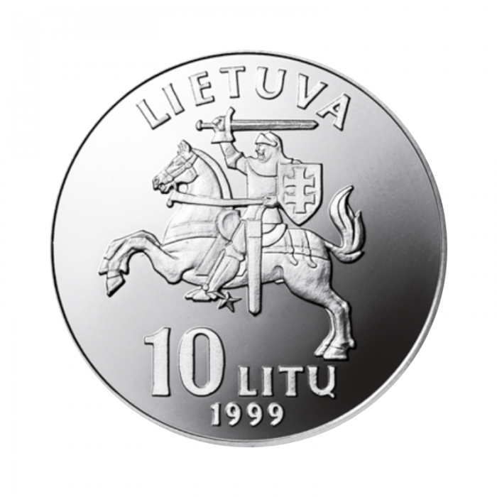 10 litas coin Vilnius, Lithuania 1998