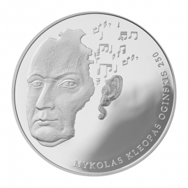 20 eurų sidabrinė moneta 250-osioms M. K. Oginskio gimimo metinėms, Lietuva 2015