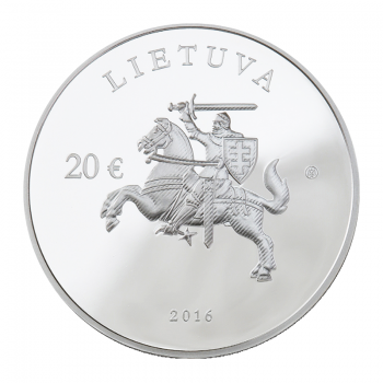 20 eurų sidabrinė moneta Nepriklausomybės įtvirtinimo 25-mečiui, Lietuva 2016