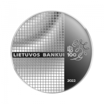 20 Eur sidabrinė moneta Lietuvos banko 100 m. sukakčiai, Lietuva 2022