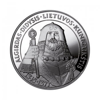 50 litų (23.30 g) sidabrinė moneta Lietuvos didysis kunigaikštis Algirdas, Lietuva 1998