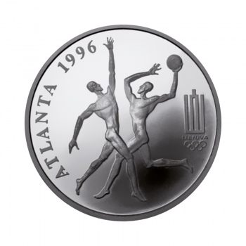 50 litų sidabrinė moneta XXVI olimpinės žaidynės Atlantoje, Lietuva 1996 