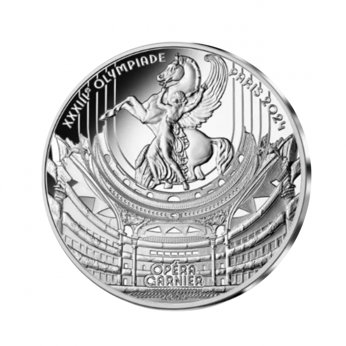 10 Eur silver coin Heritage Opéra Garnier, Olympic Games Paris 2024, France 2022
