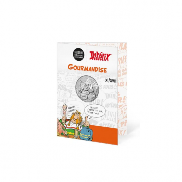 10 Eur silver coin Gluttony, Asterix, France 2022