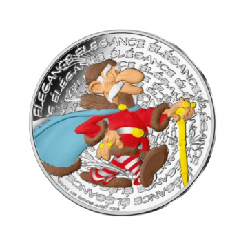 10 eurų sidabrinė, spalvota moneta Elegancija, Asteriksas, Prancūzija 2022