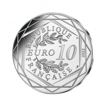 10 eurų sidabrinė moneta Neredukuojamumas, Asteriksas, Prancūzija 2022