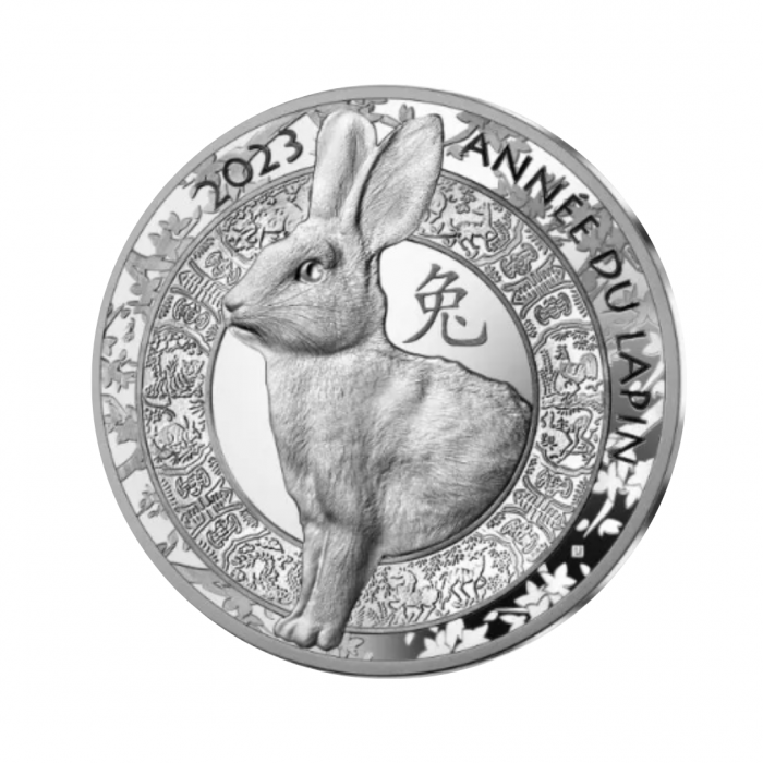 10 eurų sidabrinė moneta Triušio metai, Prancūzija 2023