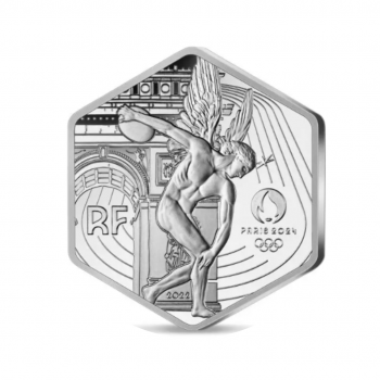 10 eurų sidabrinė moneta olimpinės žaidynės Paryžiuje 2024, Genijus, Prancūzija 2022
