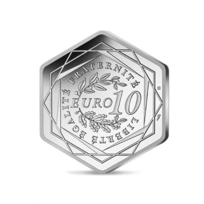 10 Eur silver coin Genius, Olympic games Paris 2024, France 2022